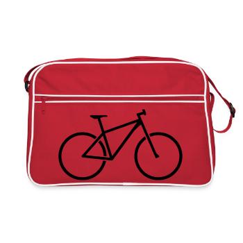 Motif stylé d’art de vélo pour les amateurs de cyclisme - Sac Retro - rouge/blanc - Devant