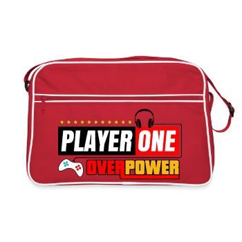Puissance supérieure du Joueur Un | Style des joueurs et streamers - Sac Retro - rouge/blanc - Devant