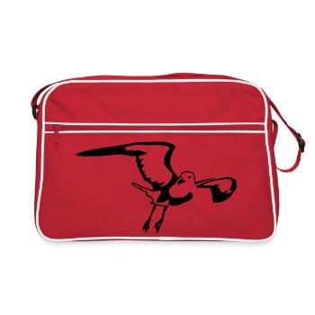 Möwe - Retro Tasche - Rot/Weiß - Vorne