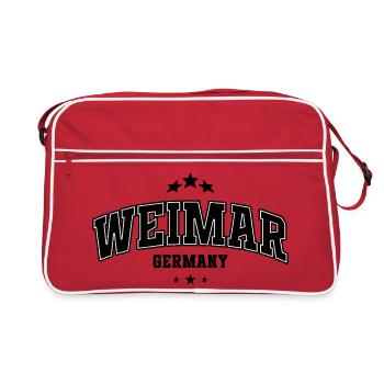 Weimar Varsity Lettering Souvenier - Retro Bag - red/white - Front