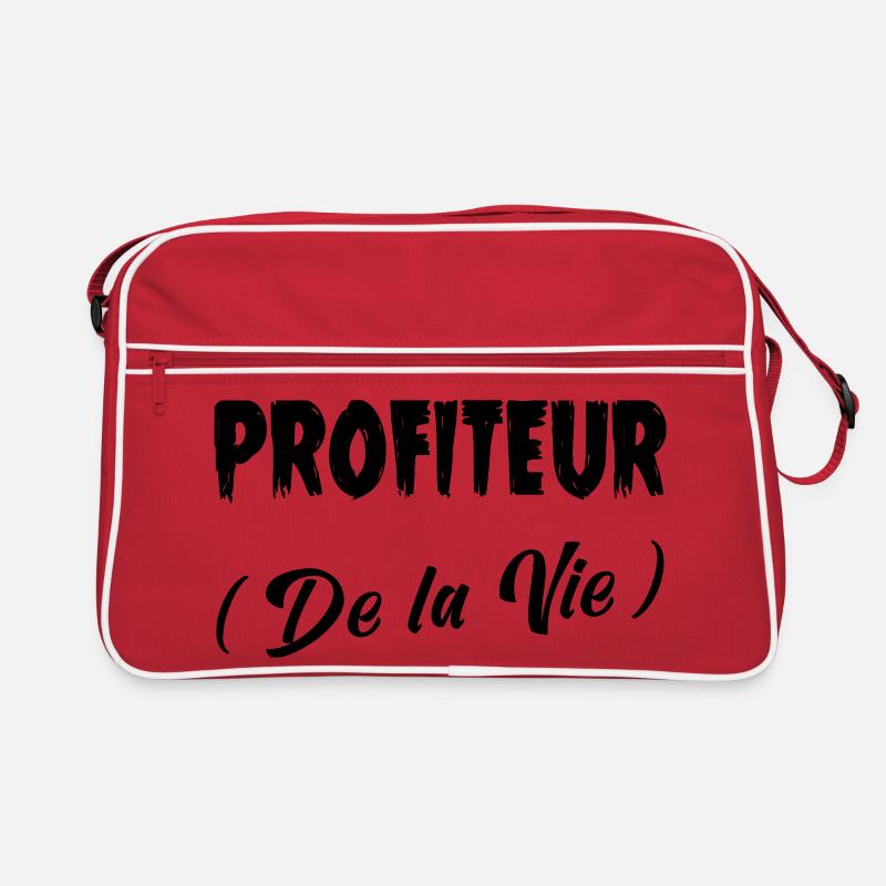 PROFITEUR (DES LEBENS)! (schwarz) Retro Tasche