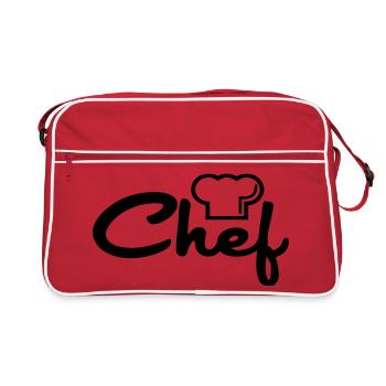 Küchenchef - Retro Tasche - Rot/Weiß - Vorne