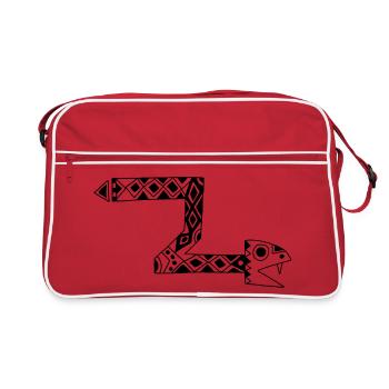 Serpent totem noir - Sac Retro - rouge/blanc - Devant