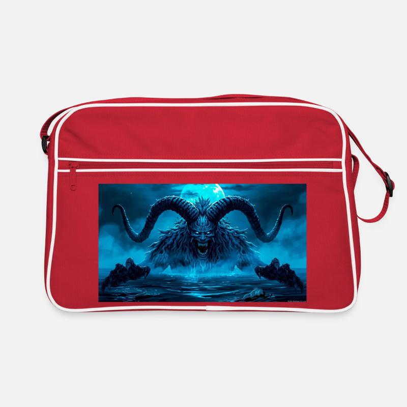 Beowulf Grendels Mutter erhebt sich aus dem Dunklen See Retro Tasche