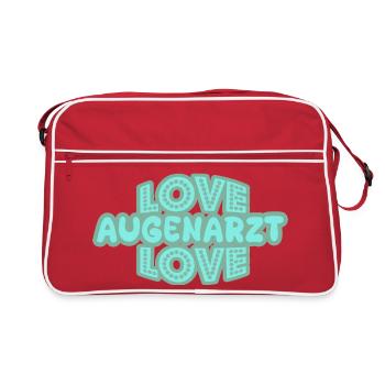 Cadeau pour l’ophtalmologiste - Sac Retro - rouge/blanc - Devant