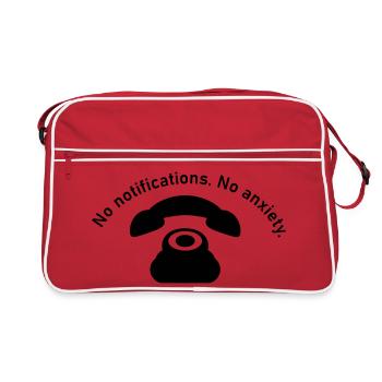 A vintage phone is less of a problem, no worries - Retro Bag - red/white - Front