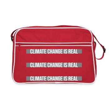 Le changement climatique est la véritable science du changement climatique - Sac Retro - rouge/blanc - Devant