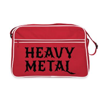 Heavy Metal Gothic logo - Retro Bag - red/white - Front