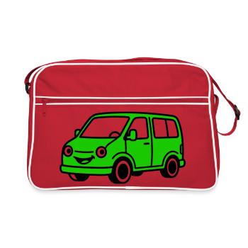 Van Cartoon - Retro Tasche - Rot/Weiß - Vorne