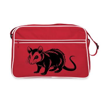 Opossum de peau - Sac Retro - rouge/blanc - Devant