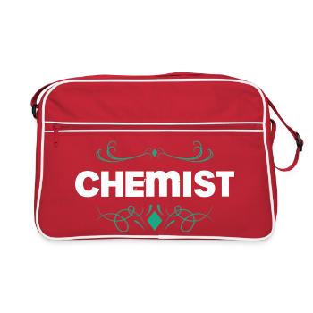 Conception d’ornements de chimiste - Sac Retro - rouge/blanc - Devant