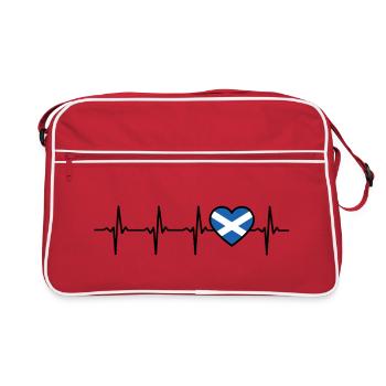 Scotland Heartbeat Flag Scots - Retro Bag - red/white - Front