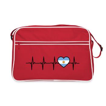 Argentina Heartbeat Flag Argen Argentine - Sac Retro - rouge/blanc - Devant