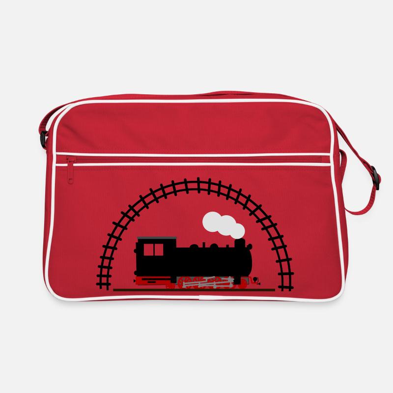 Dampflok Schiene Eisenbahn Retro Tasche