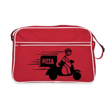 Scooter package or pizza text PIZZA - Retro Bag - red/white - Front