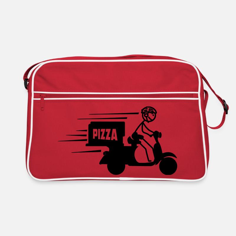Rollerpaket oder Pizzatext PIZZA Retro Tasche