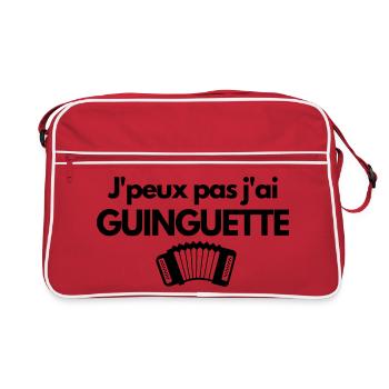 guinguette, accordéon, bal musette - Sac Retro - rouge/blanc - Devant