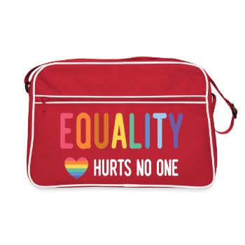 LGBT Pride Month - Equality Hurts No One - Retro Bag - red/white - Front