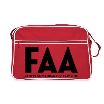 FAA, französische Aperitif-Föderation - Retro Tasche - Rot/Weiß - Vorne