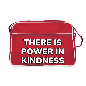 Power in Kindness Typografie - Retro Tasche - Rot/Weiß - Vorne