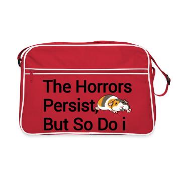 The horrors remain, but so do I - Retro Bag - red/white - Front
