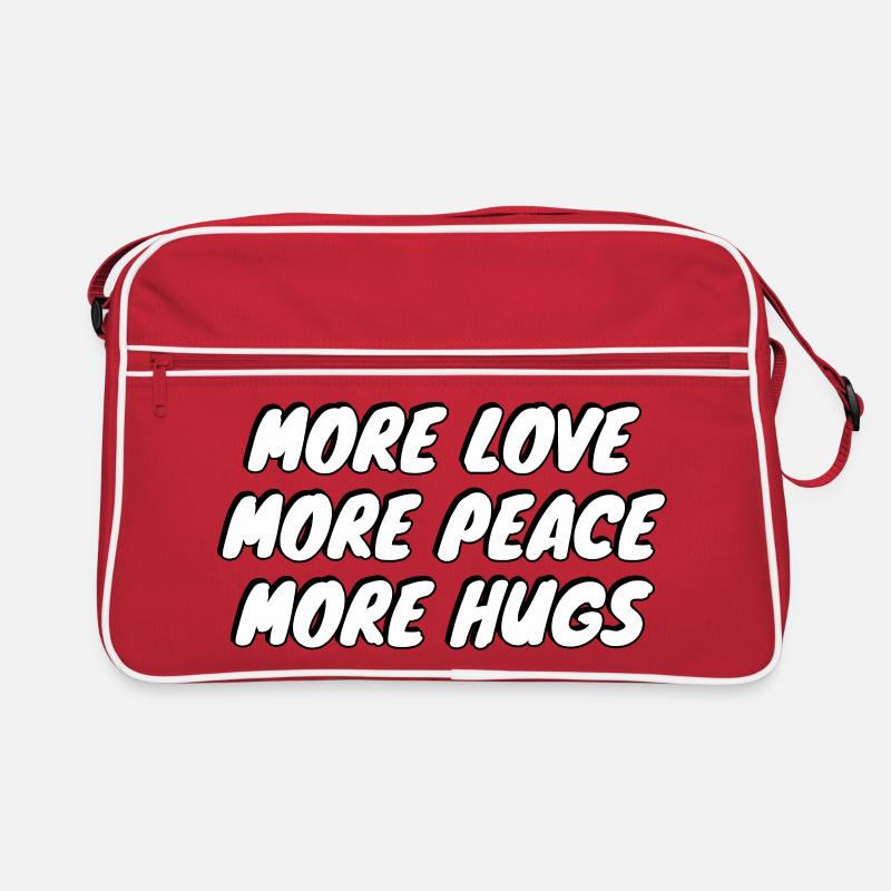 Plus d’amour Plus de paix Plus de câlins Sac Retro
