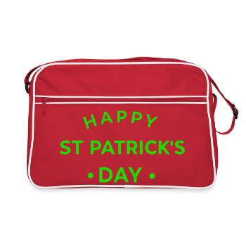 St. Patrick's Day Green - Retro Bag - red/white - Front