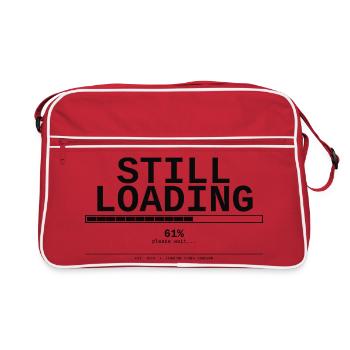 Noch lädt nerdiges Humor-T-Shirt – lädt - Retro Tasche - Rot/Weiß - Vorne