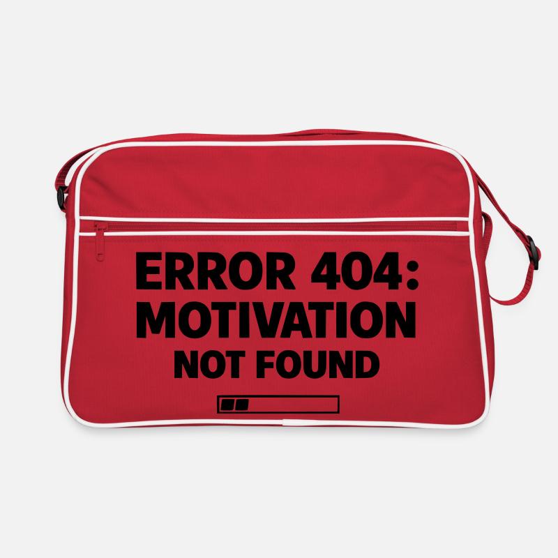 ERROR 404: Motivation Not Found | Minimal Typo Retro Bag