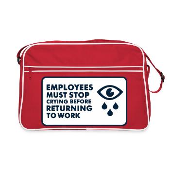 Employé RH Drôle Responsable Employé Hommes femmes - Sac Retro - rouge/blanc - Devant