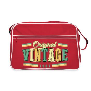 59. Geburtstag Original Vintage 1967 Retro - Retro Tasche - Rot/Weiß - Vorne