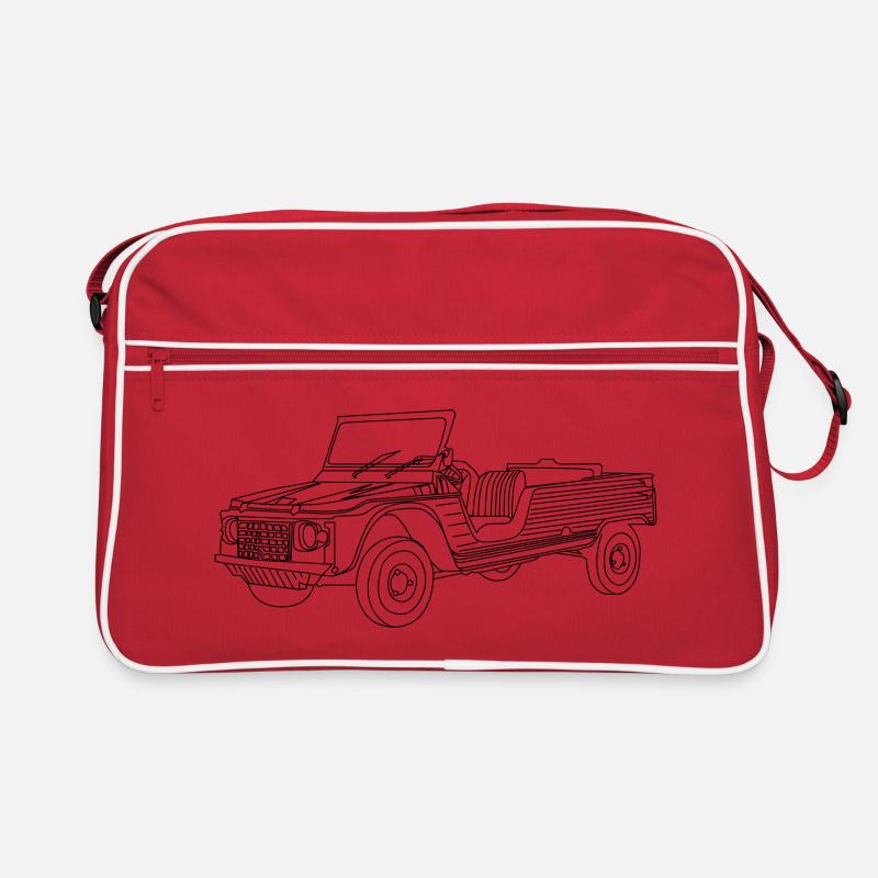 Der Mehari - Retro Tasche - Rot/Weiß