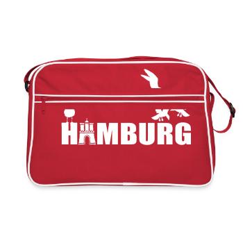 Hamburg Möven - Retro Tasche - Rot/Weiß - Vorne