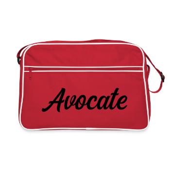 Lawyer Law Justice Court Bar Defence - Retro Bag - red/white - Front