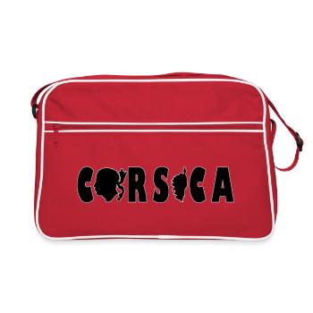 Corse Île de Corse Symbole drapeau Cadeau - Sac Retro - rouge/blanc - Devant
