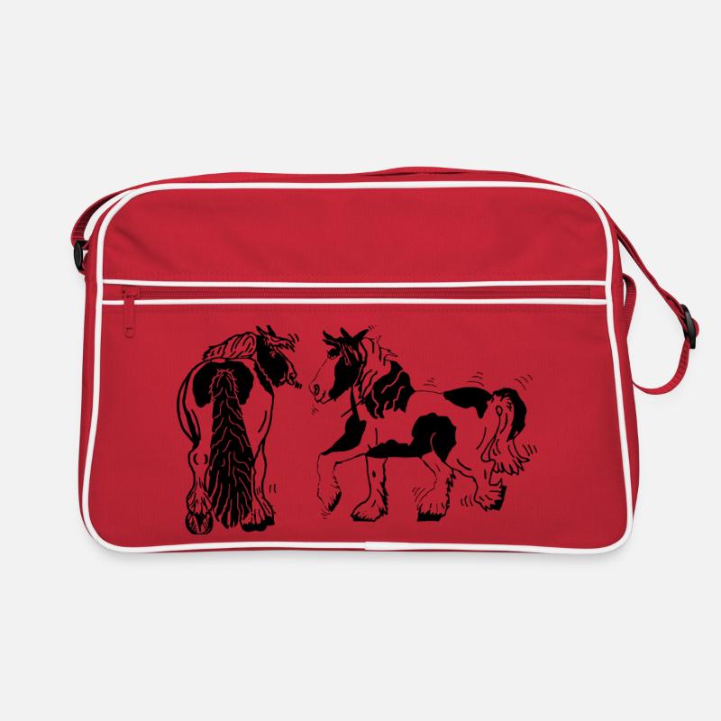 Originelle Tinker Pferde Irish Cobs Retro Tasche