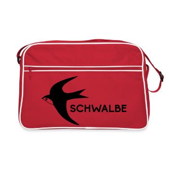 Schwalbe - Retro Tasche - Rot/Weiß - Vorne