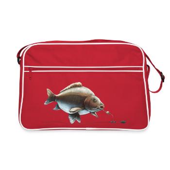 Carp Fishing Boilie Rig Design Angler Bite Moment - Retro Bag - red/white - Front