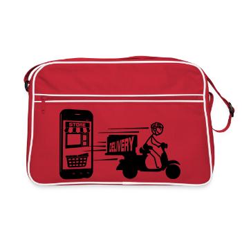 Achats en ligne et livraison scooter - Sac Retro - rouge/blanc - Devant