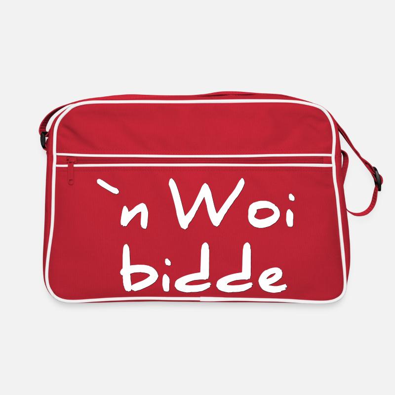 Pfälzerdesigns unisex, n woi bidde Retro Tasche