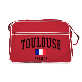 Drapeau Toulouse France - Sac Retro - rouge/blanc - Devant