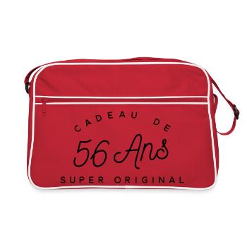 Cadeau 56 ans  - Sac Retro - rouge/blanc - Devant