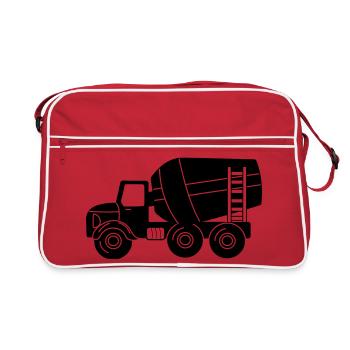 Cement car - Retro Bag - red/white - Front