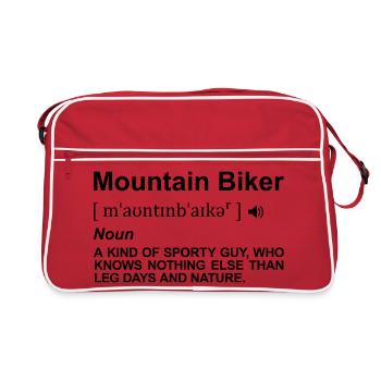 Mountainbiker Bedeutung - Retro Tasche - Rot/Weiß - Vorne