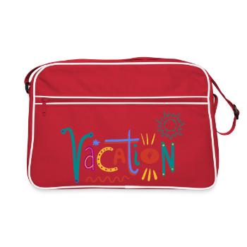 Colorful Valentine's Day Art with Heart Motifs - Retro Bag - red/white - Front