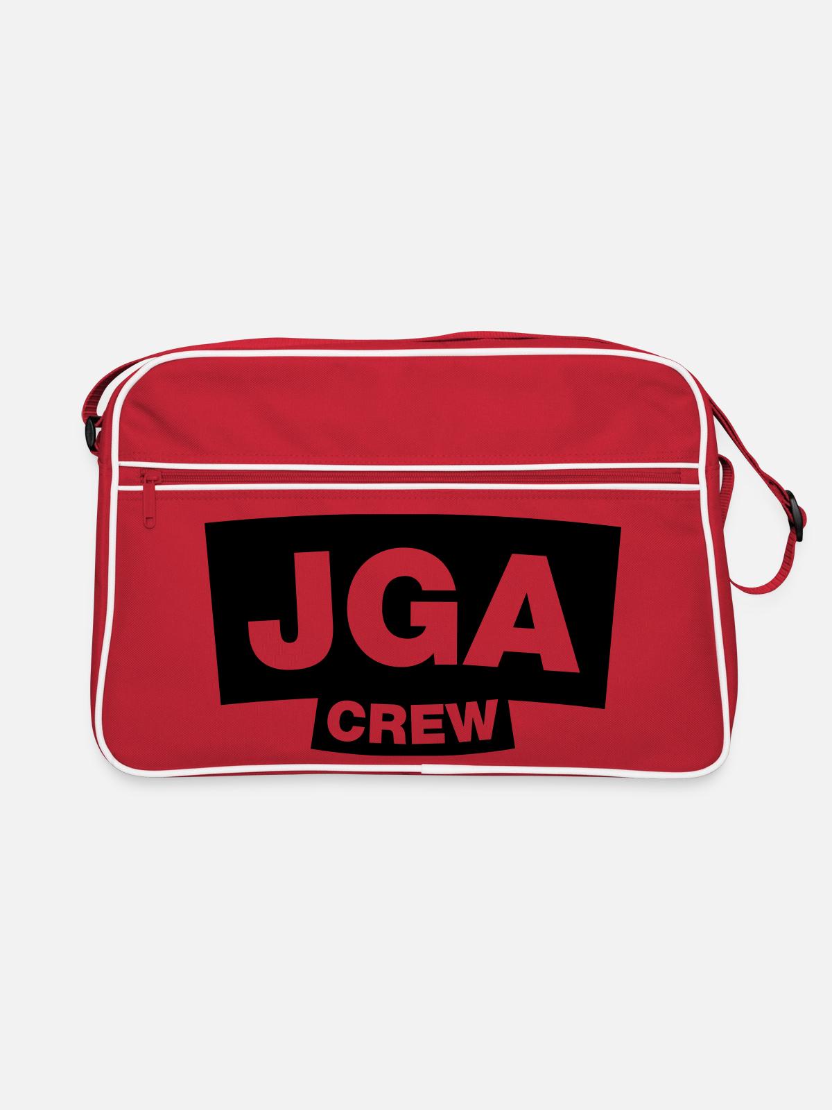 Bachelor Party Crew - Emblem - Retro Bag - red/white - Front