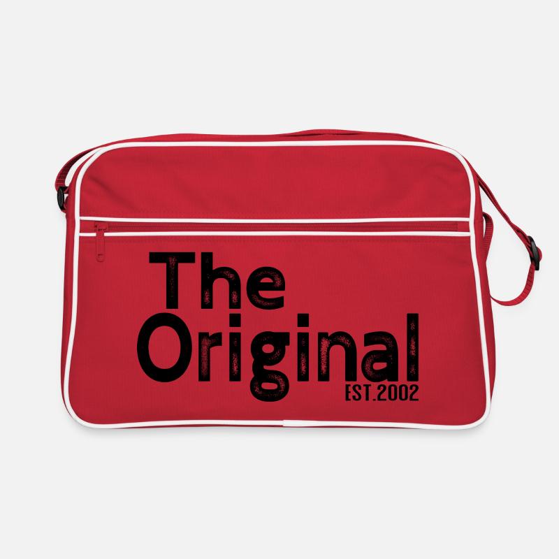 The Original Est. 2002 – Lustiges Eltern Design - Retro Tasche - Rot/Weiß