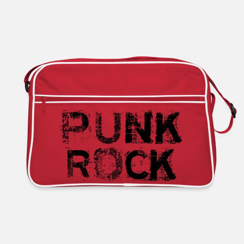 Punk Rock distressed bold logo Retro Bag