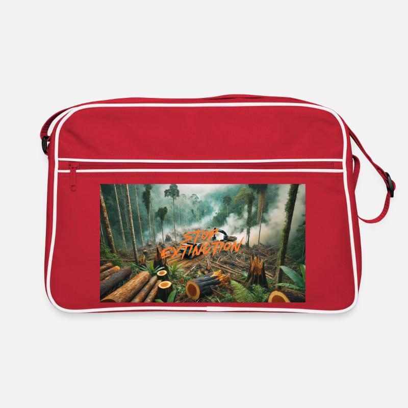 Stop Extinction: Forest Protection Design Retro Bag