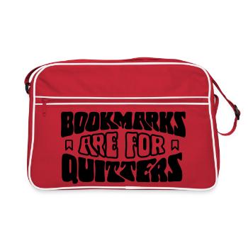 Lesezeichen sind für Aussteiger - Retro Tasche - Rot/Weiß - Vorne